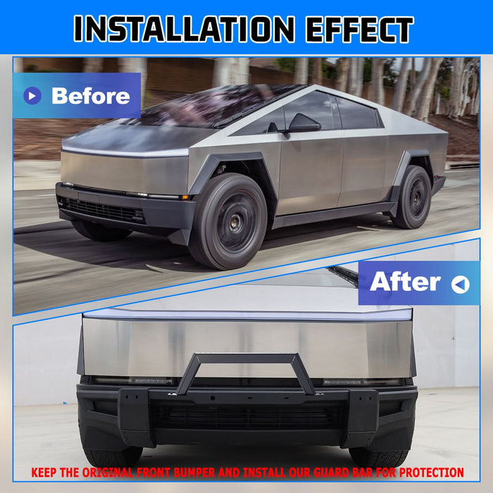 Wolfstorm Front Bumper Assembly Fits for 2024-2025 Tesla Cybertruck
