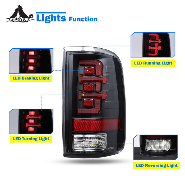 WOLFSTORM LED Taillights for 2004-2008 Ford F-150 Styleside Model - WOLFSTORM