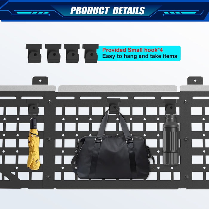 WOLFSTORM Metal Molle Panel Accessories（2 PCS）, Compatible with Tesla Cybertruck Accessories, Suitable for Tesla Cybertruck 2024 2025