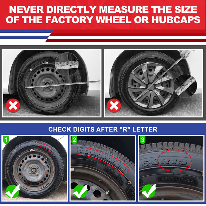 WOLFSTORM 4-Pack 17 Inch Wheel Rim Cover Hubcaps for 2022-2026 NISSAN FRONTIER