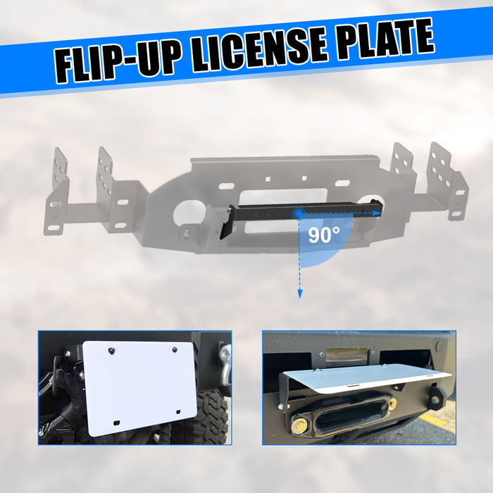 WOLFSTORM Placa de cabrestante frontal oculta para camionetas Chevy Silverado 1500 2019-2021