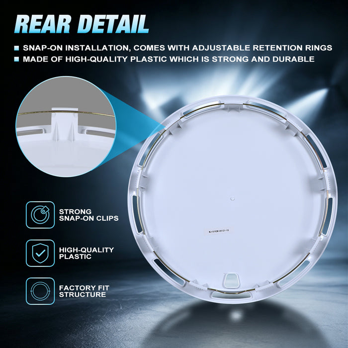 Wolfstorm Aerodisc Full Coverage Wheel Covers for Universal Hubcaps Turbo Spoke, 4-Pack