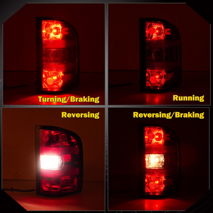 WOLFSTORM Taillights for 2007-2013 Chevy Silverado 1500 2500 3500/ Chevrolet 07-13 Silverado Rear Lamps Assembly Tail Light Replacement