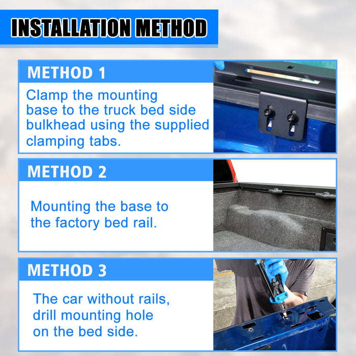 Wolfstorm Universal Adjustable Bed Rack Roll Bar for  Mid-Size &Full-Size Pickup Trucks