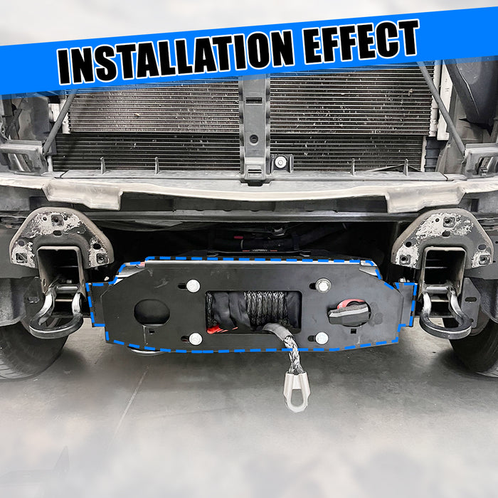 WOLFSTORM Placa de cabrestante frontal oculta para camionetas Chevy Silverado 1500 2019-2021