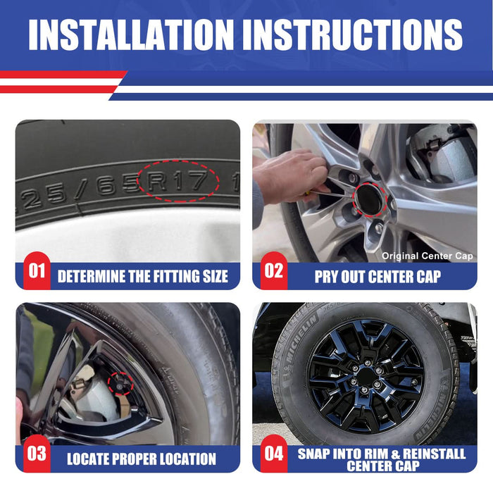 WOLFSTORM 4-Pack 17 Inch Wheel Rim Cover Hubcaps for 2022-2026 NISSAN FRONTIER