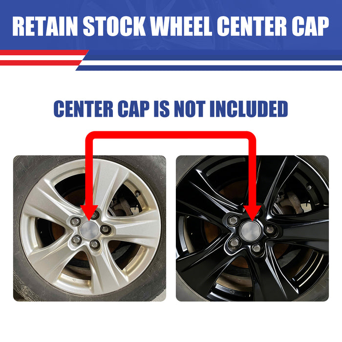 WOLFSTORM 4-Pack 17 Inch Wheel Rim Cover Hubcaps for 2019-2026 TOYOTA RAV4