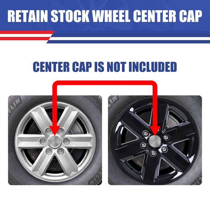 WOLFSTORM 4-Pack 17 Inch Wheel Rim Cover Hubcaps for 2021-2025 FORD F-150