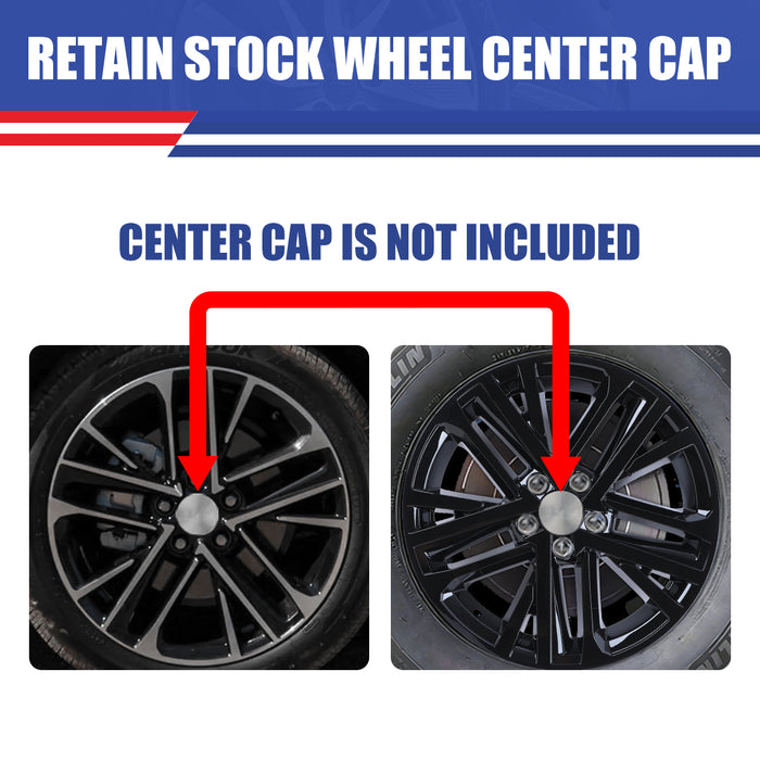 WOLFSTORM 4-Pack 18 Inch Wheel Rim Cover Hubcaps for 2025-2026 TOYOTA CAMRY HYBRID SE / XLE Model