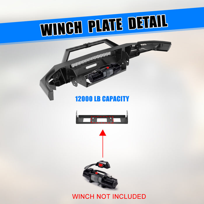 WOLFSTORM Front Bumper for 2007-2013 Chevy Silverado 1500 Multiple combinations are available for selection