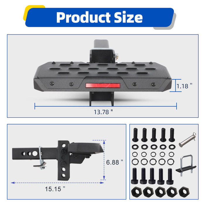 Wolfstorm Universal Hitch Step Fit for Pickup Truck Car SUV（Adjustable）