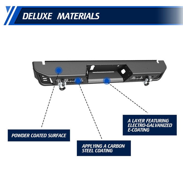 WOLFSTORM Rear Bumper Compatible with 2021-2023 Ford F-150 (Excluding Raptor)