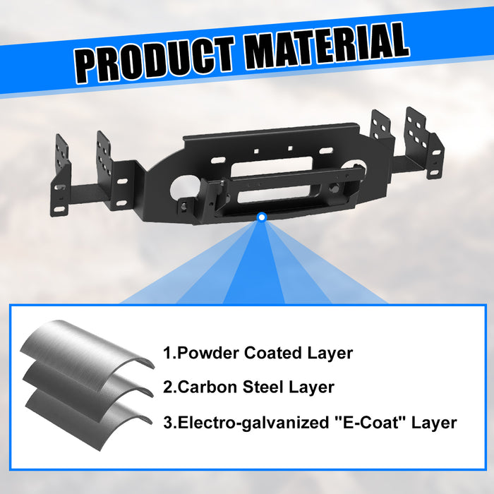 WOLFSTORM Front Hidden Winch Plate for 2019-2026 Chevy Silverado 1500 Pickup Trucks