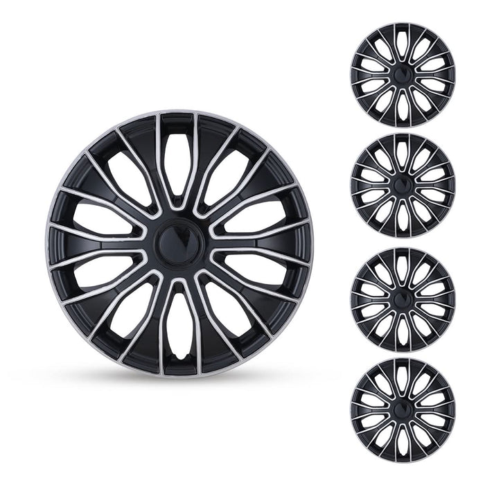 WOLFSTORM 4-Pack 16 Inch Universal Hubcaps for Steel Wheel Rims Cover