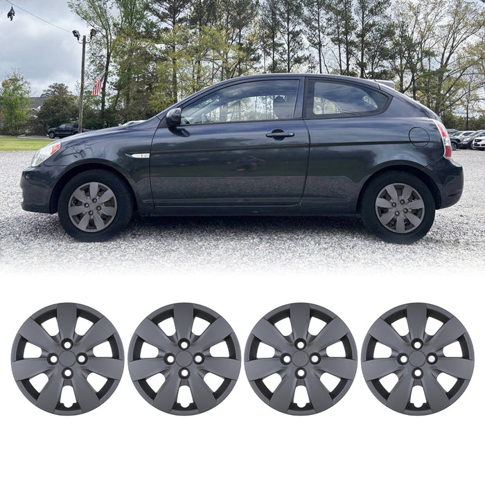 WOLFSTORM 4-Pack 14 Inch Wheel Rim Cover Hubcaps for 2008-2011 Hyundai Accent Sedan/Hatchback