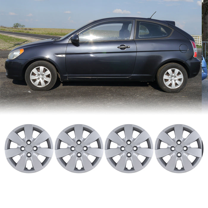WOLFSTORM 4-Pack 14 Inch Wheel Rim Cover Hubcaps for 2008-2011 Hyundai Accent Sedan/Hatchback