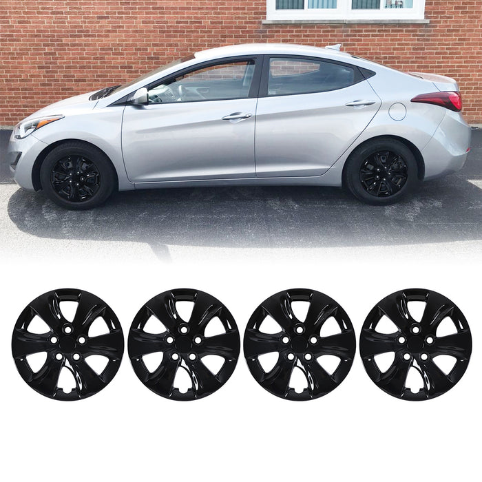WOLFSTORM 4-Pack 15 Inch Wheel Rim Cover Hubcaps for 2011-2016 Hyundai Elantra Sedan