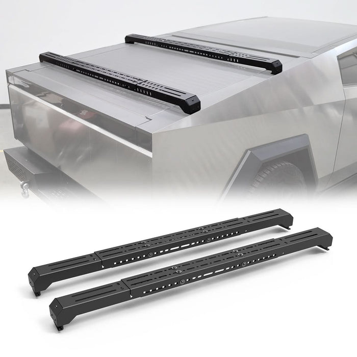 Front Bumper Assembly Fits for 2024 2025 Tesla Cybertruck, A Set of 2 D-Rings Included, Optional Side Wings, Skid Plate, Rear Bumper