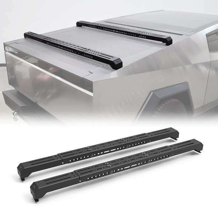Front Bumper Assembly Fits for 2024 2025 Tesla Cybertruck, A Set of 2 D-Rings Included, Optional Side Wings, Skid Plate, Rear Bumper