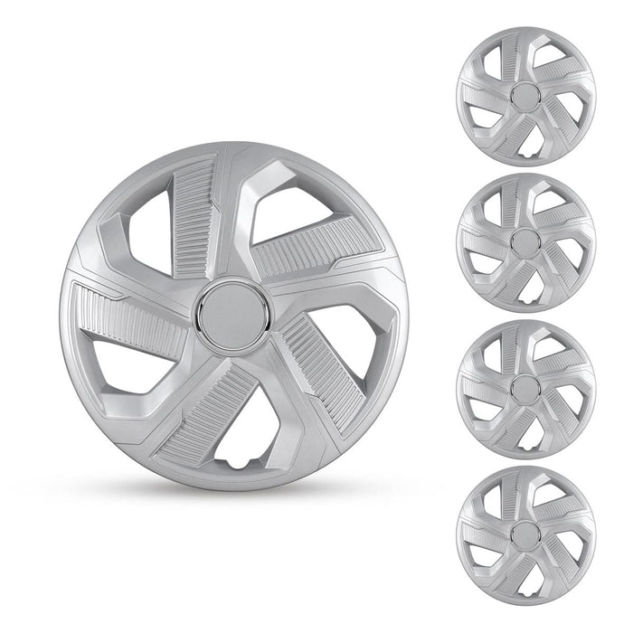 WOLFSTORM 4-Pack 16 Inch Universal Hubcaps for Steel Wheel Rims Cover