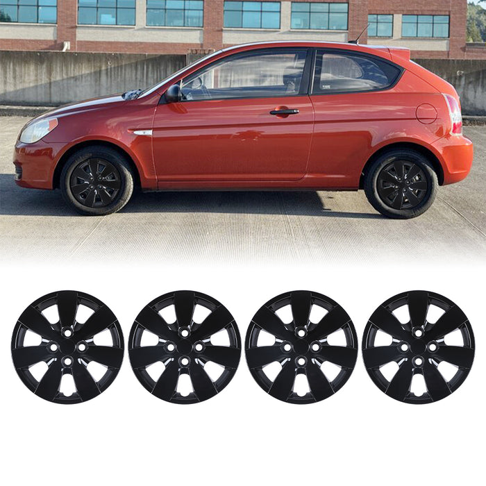WOLFSTORM 4-Pack 14 Inch Wheel Rim Cover Hubcaps for 2008-2011 Hyundai Accent Sedan/Hatchback