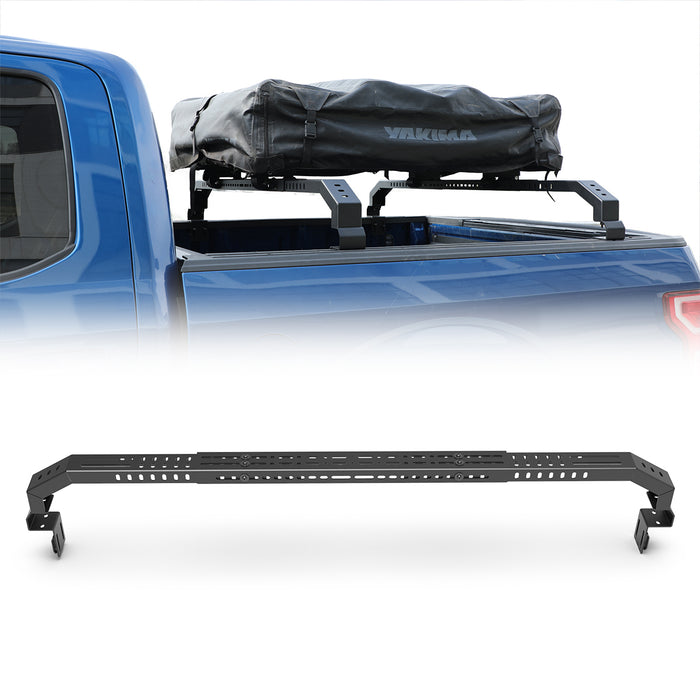 Universal Truck Bed Cross Bar for Full-Size and Mid-Size Trucks, Heavy-Duty Adjustable Cargo Support, Mounted on Inner Side of Truck Bed, Sold as Single Bar (Minimum 2 Bars Required for Use)