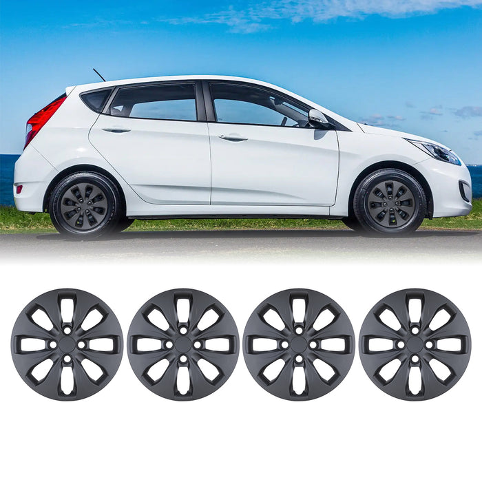 WOLFSTORM 4-Pack 14 Inch Wheel Rim Cover Hubcaps for 2012-2017 Hyundai Accent Hatchback/Sedan