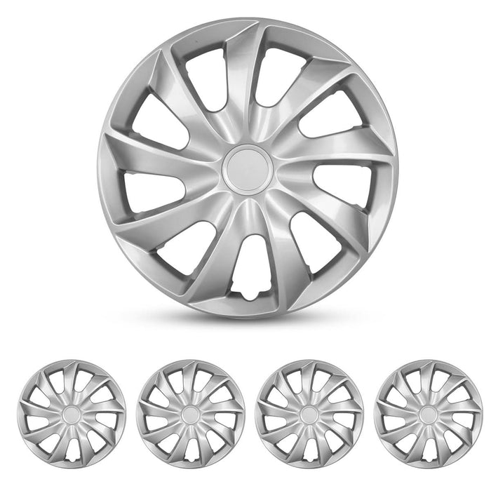 WOLFSTORM 4-Pack 13 Inch Universal Hubcaps for Steel Wheel Rims Cover