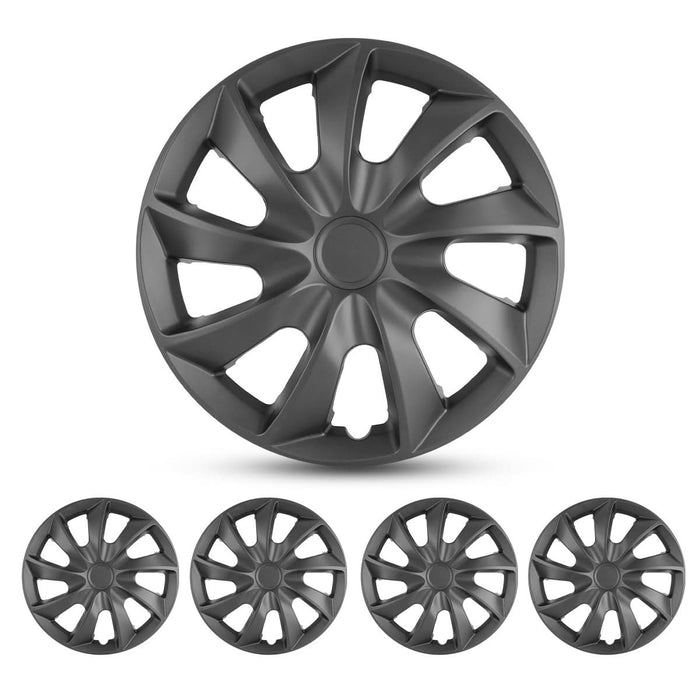 WOLFSTORM 4-Pack 13 Inch Universal Hubcaps for Steel Wheel Rims Cover