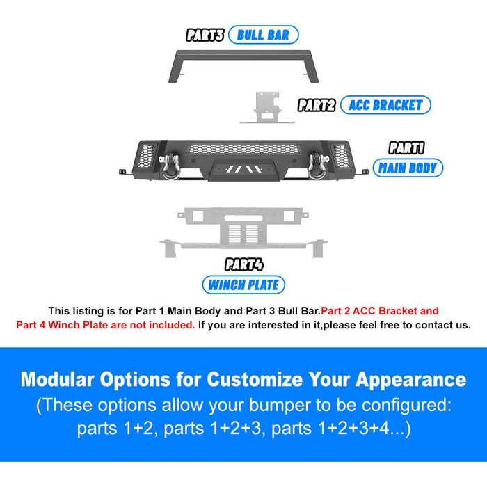 WOLFSTORM Front Bumper for 2019-2023 Ford Ranger
