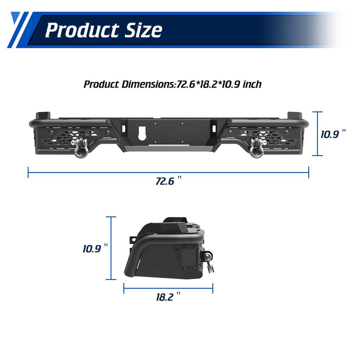 WOLFSTORM Rear Bumper for 2022-2025 Nissan Frontier