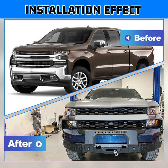 Pare-chocs avant WOLFSTORM pour Chevrolet Silverado 1500 2019-2021
