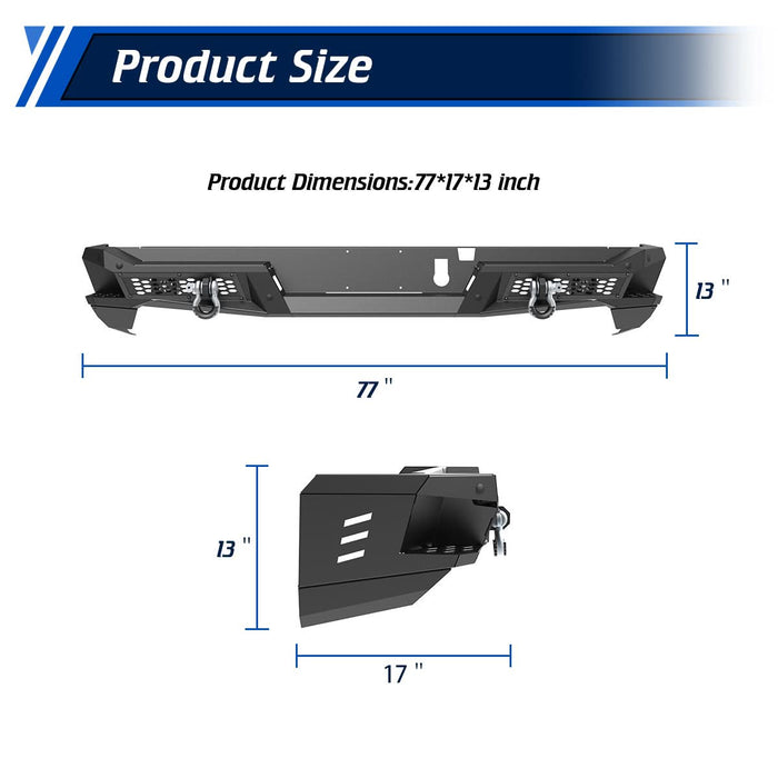 WOLFSTORM Rear Bumper for Dodge 2025 Ram 1500