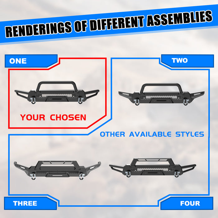 WOLFSTORM Pare-chocs avant compatible avec Toyota Tacoma 2016-2023