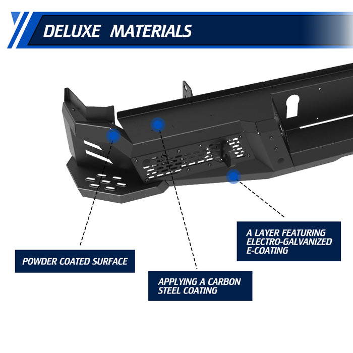 WOLFSTORM Rear Bumper for 2017-2026 Ford F250/F350, a set of 4 Inch LED Lights