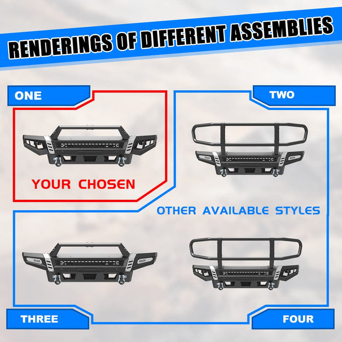 WOLFSTORM Front Bumper Combo for 2017-2022 Ford F-250 F-350 Super Duty - WOLFSTORM