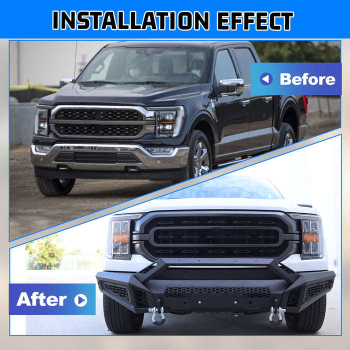 WOLFSTORM Offroad Front Bumper For Ford F-150 2018 2019 2020 Pickup Trucks (Excluding Raptor)