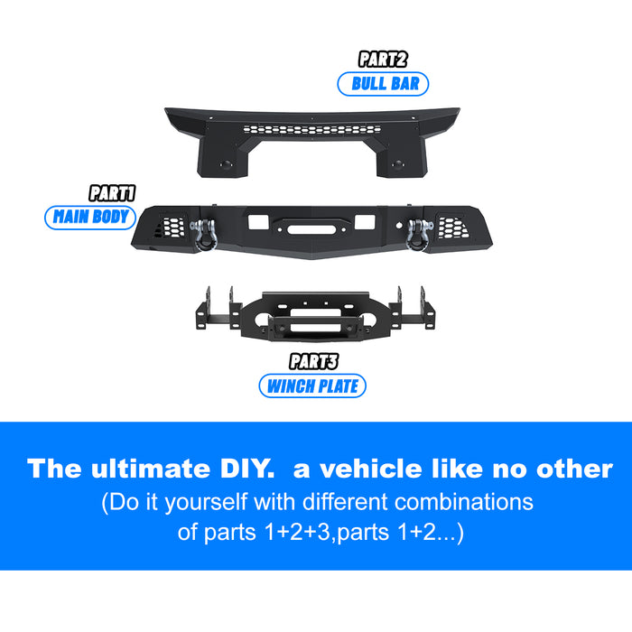 Pare-chocs avant WOLFSTORM pour Chevrolet Silverado 1500 2019-2021