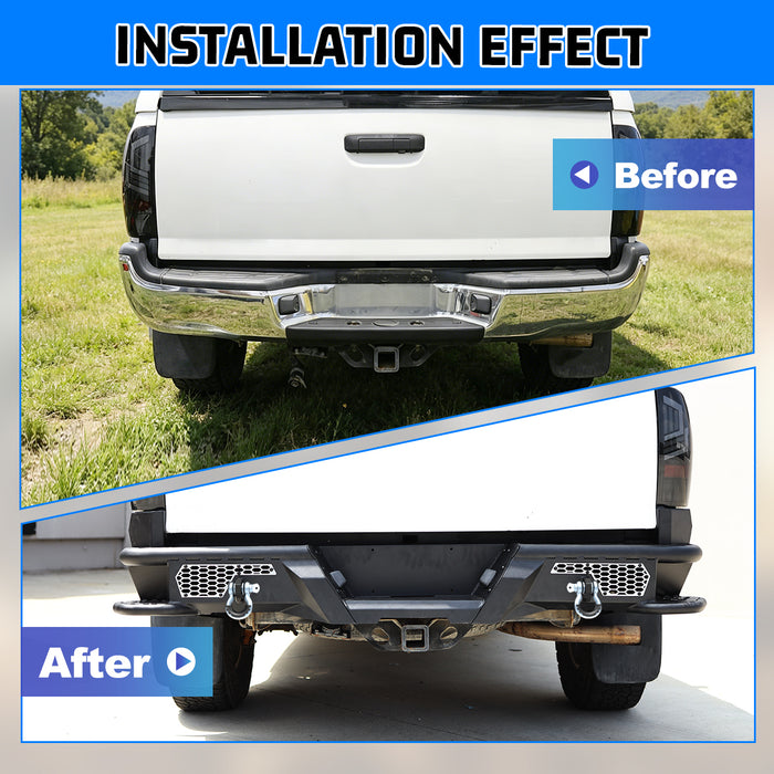 WOLFSTORM Rear Bumper for 2005-2015 Toyota Tacoma