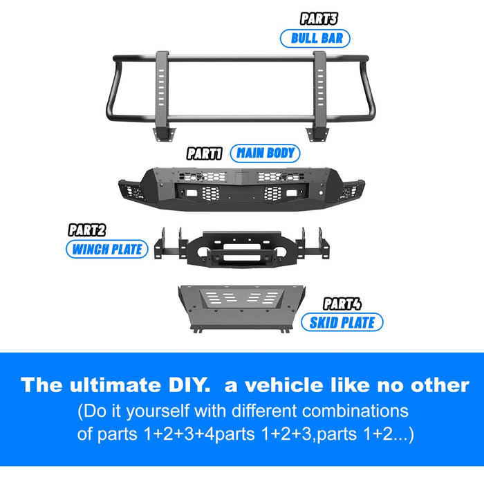WOLFSTORM Front Bumper for 2022-2025 chevrolet silverado 1500