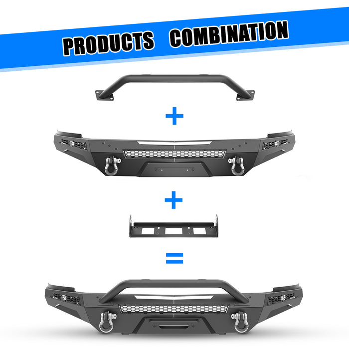 WOLFSTORM Front Bumper for 2007-2013 Chevy Silverado 1500 Multiple combinations are available for selection