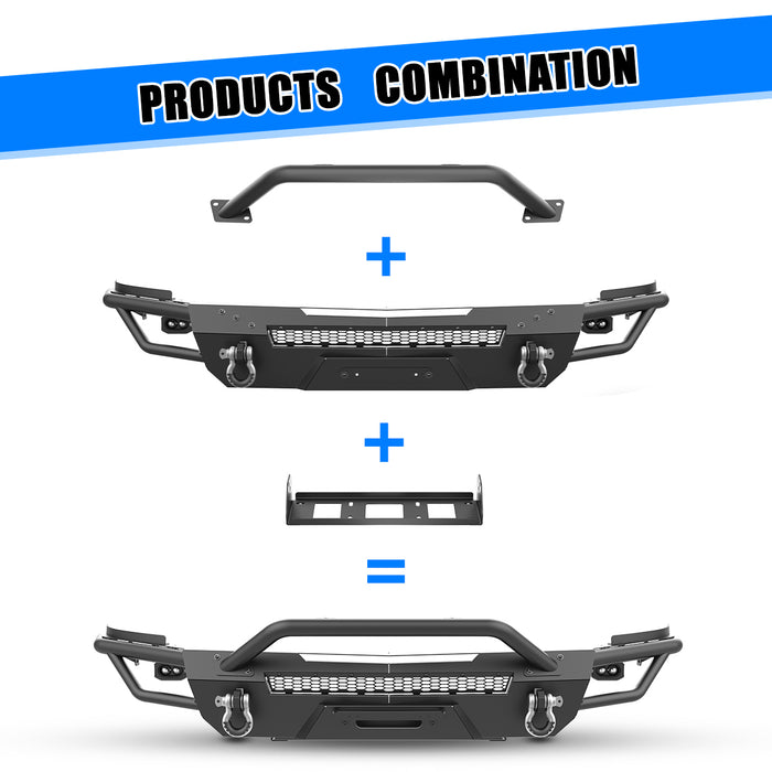 WOLFSTORM Front Bumper for 2007-2013 Chevy Silverado 1500 Multiple combinations are available for selection