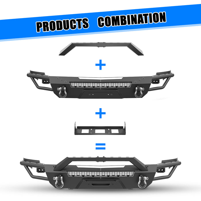 WOLFSTORM Front Bumper for 2007-2013 Chevy Silverado 1500 Multiple combinations are available for selection