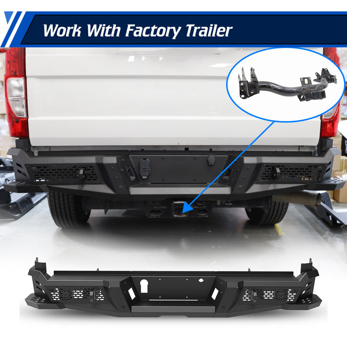 WOLFSTORM Rear Bumper for 2017-2026 Ford F250/F350, a set of 4 Inch LED Lights