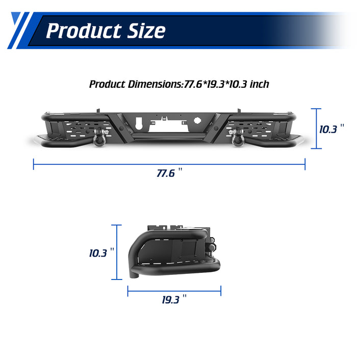 WOLFSTORM Rear Bumper for 2020-2026 Chevy Silverado 2500 HD/3500 HD