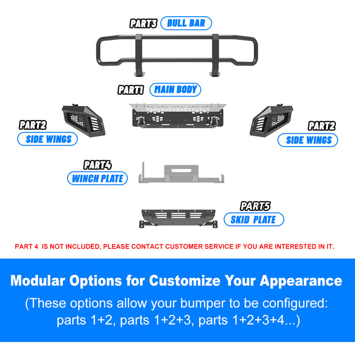 WOLFSTORM Modular Front Bumper for 2019-2024 Dodge RAM 2500/3500