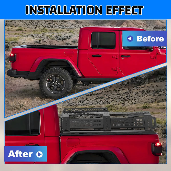 WOLFSTORM Roll Bar Universal Fit for Mid-size Pickup Trucks,Modular,Adjustable Overland Bed Rack,Roll bar