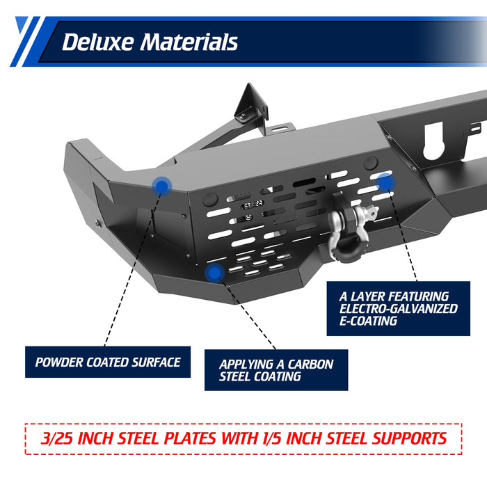 WOLFSTORM Rear Bumper for 2020-2025 Chevy Silverado 2500/3500/2500 HD/3500 HD