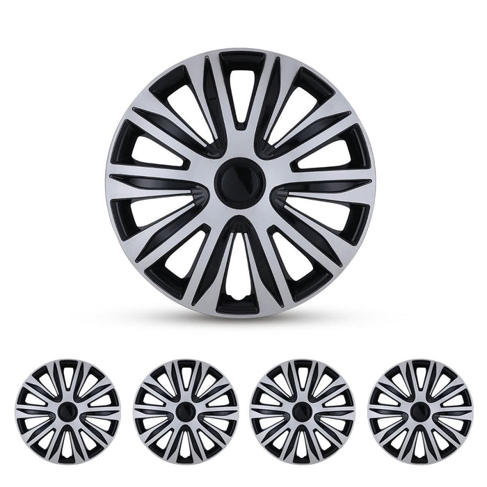 WOLFSTORM 4-Pack 14 Inch Universal Hubcaps for Steel Wheel Rims Cover