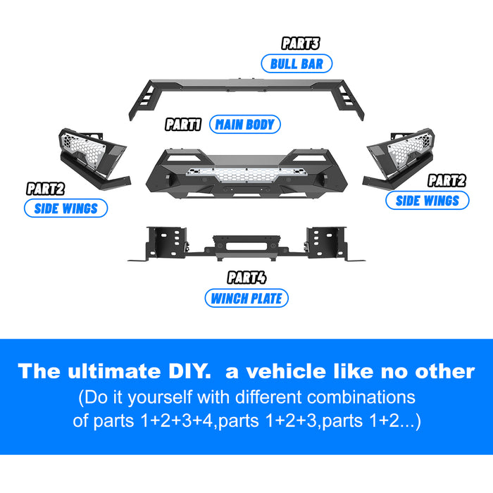 WOLFSTORM Front Bumper for 2024 - 2026 Toyota Tacoma